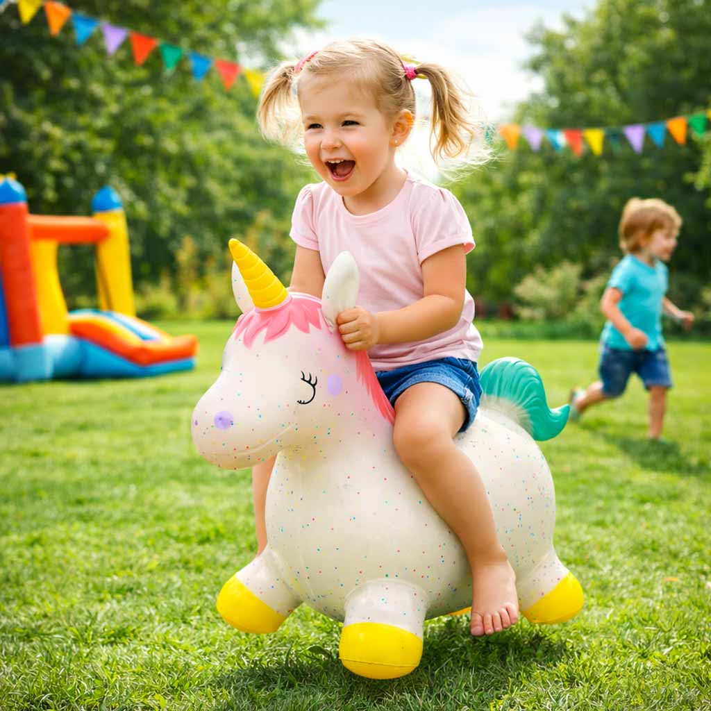 Children's Jumping Jumper With Pump Rubber Unicorn