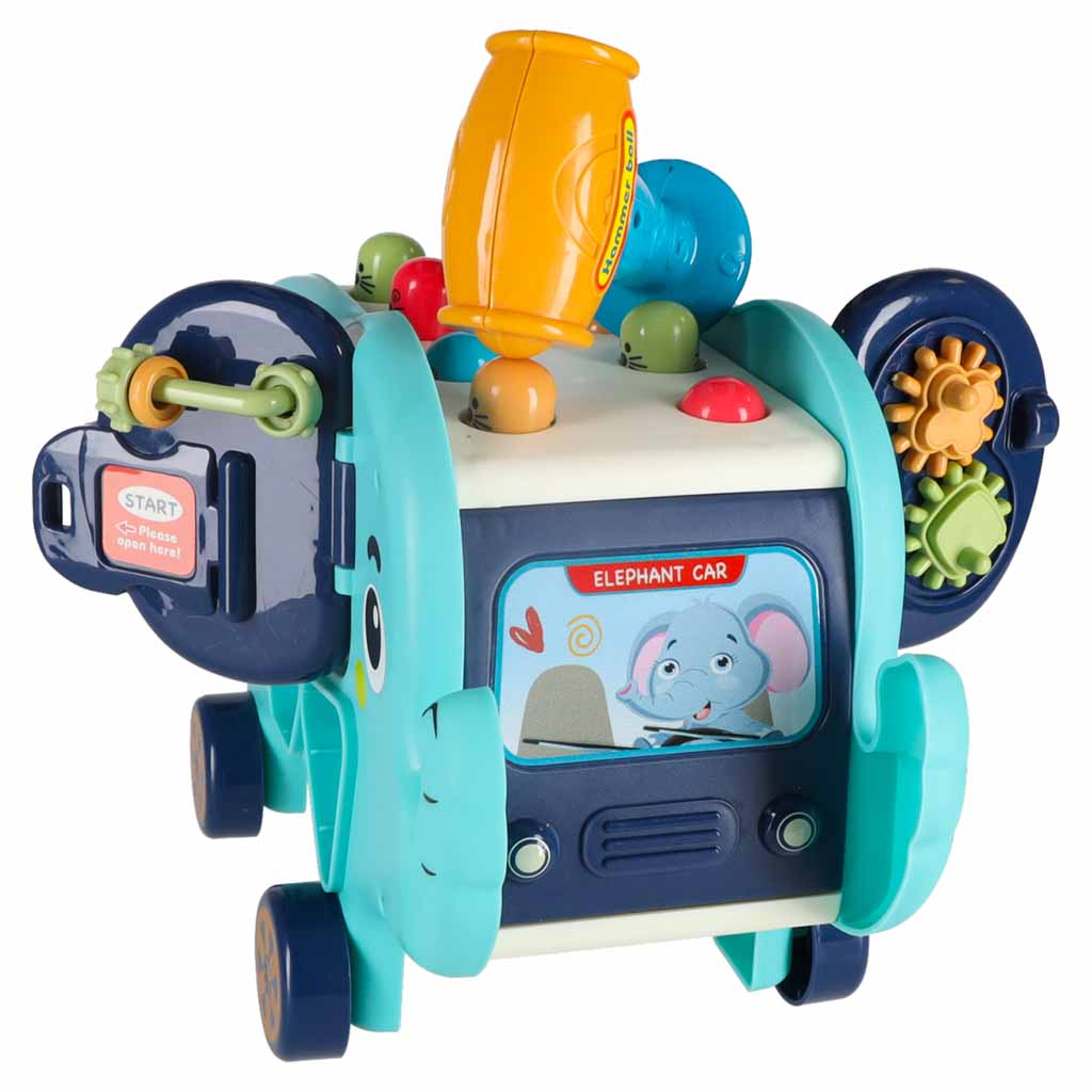 Martillo clasificador de bloques interactivo Montessori Elephant Pounder 26cm