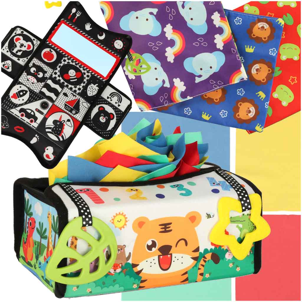 Sorter Sensory Wipes Box Montessori Mat 2-in-1
