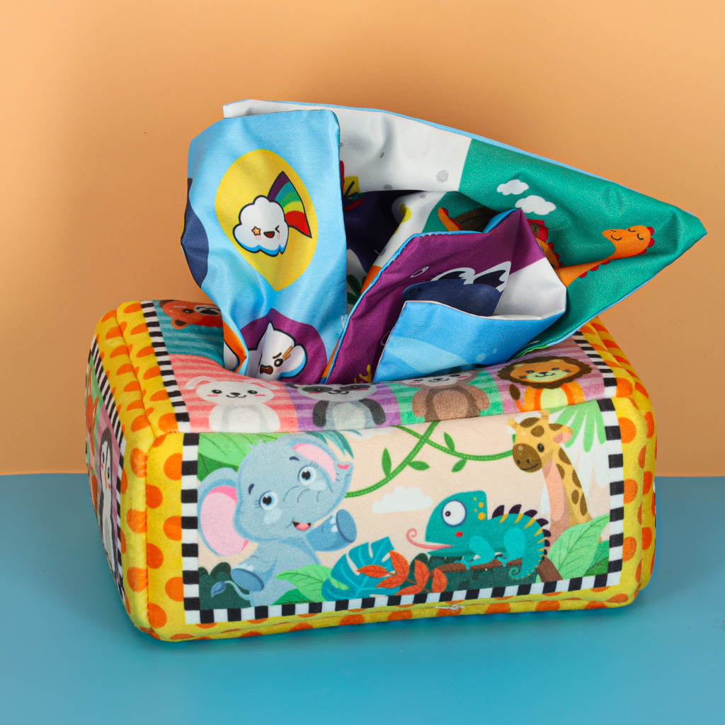 Sorter Tissue Box Sensory Montessori Plush Numbers Letters