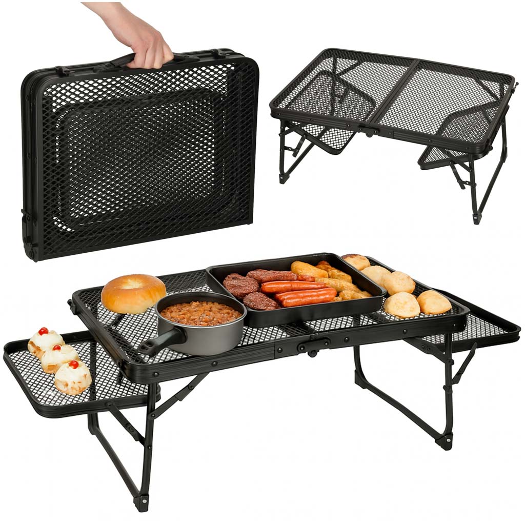 Luaro Travel Table Camping Catering Folding Table 87 X 60 X 40 X 27 Cm