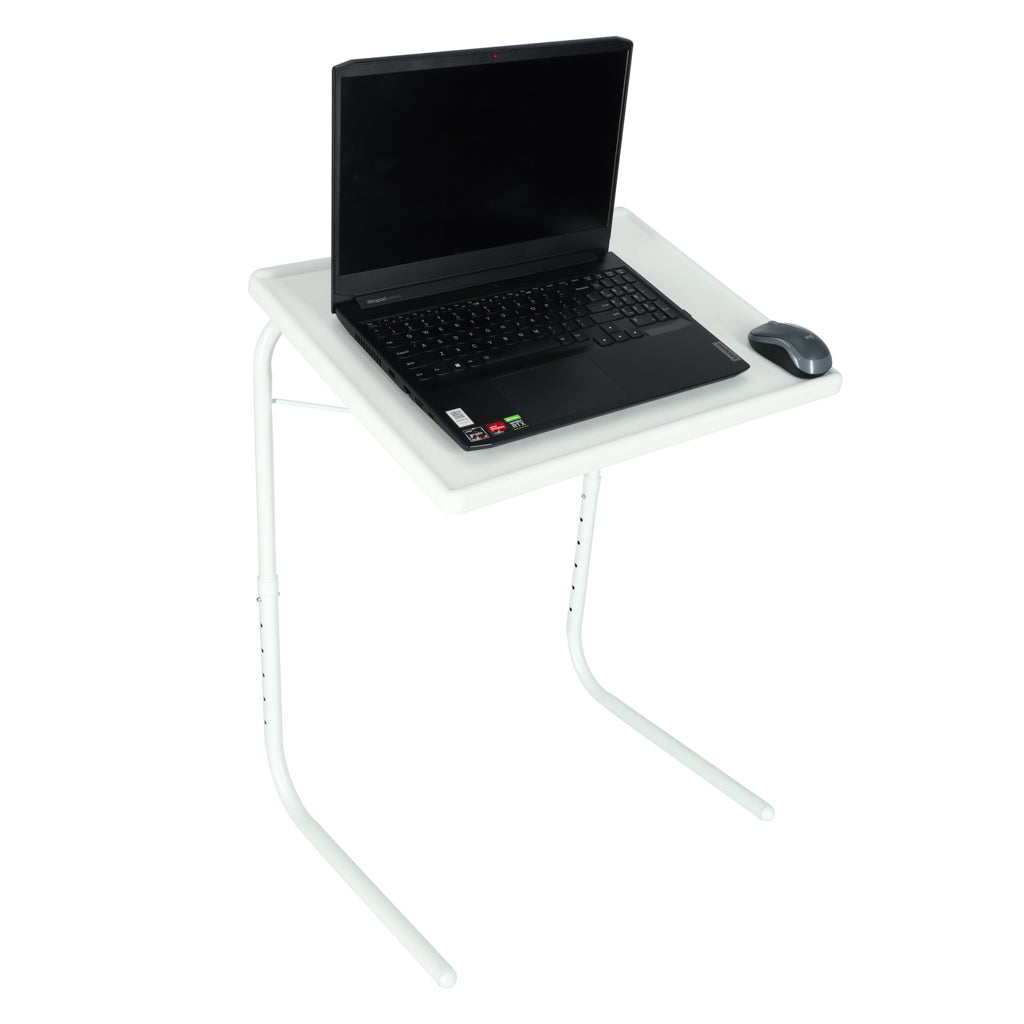 Bijzettafel voor laptop opvouwbaar 52 x 40 cm wit