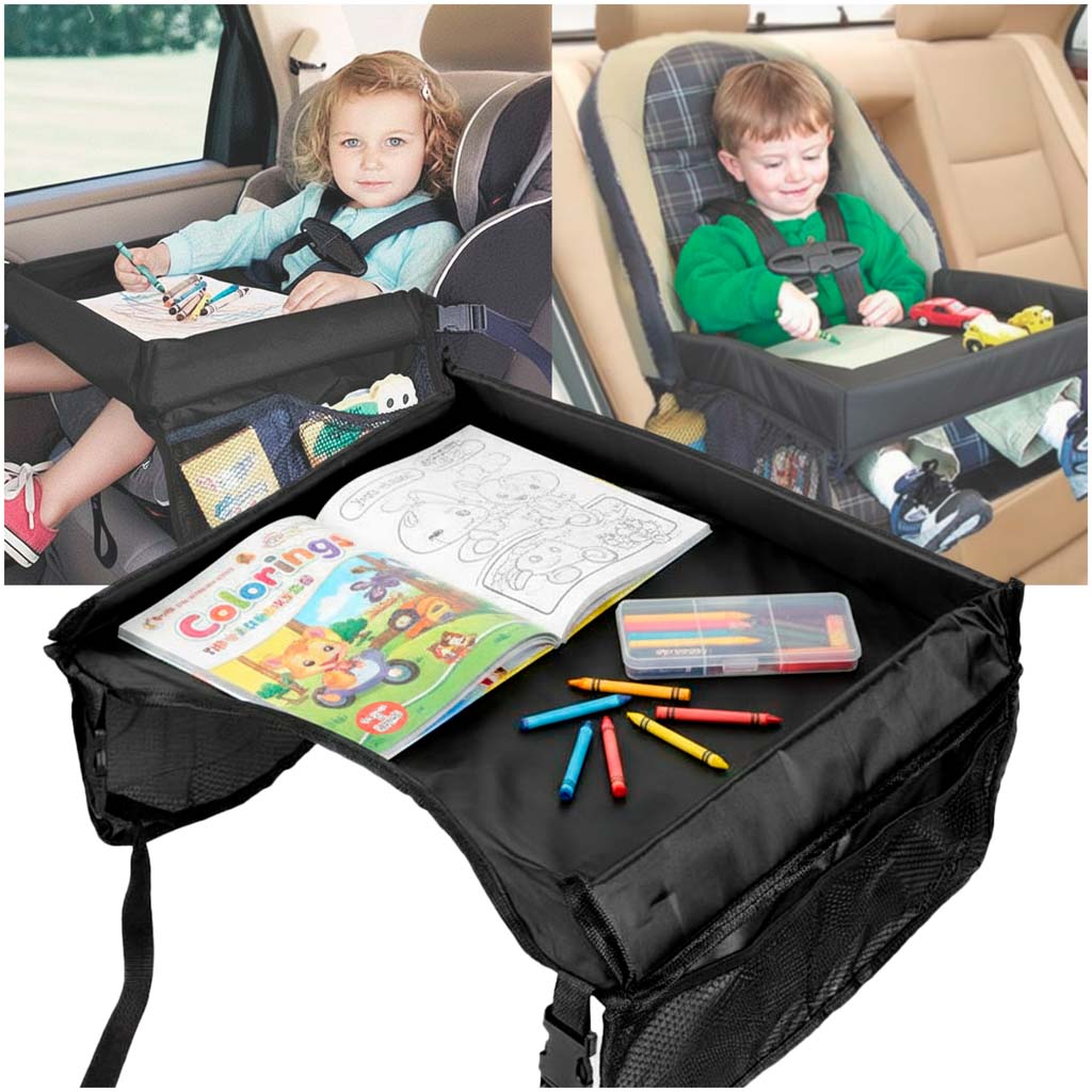 Waterproof Table For Car Seat Black