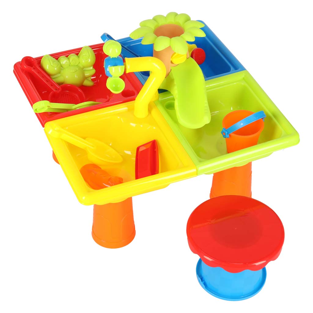 Water Table Four Parts Sandbox Shovel Watering Can Stool