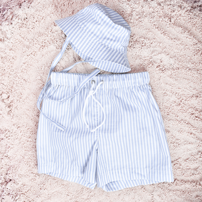 Swim Essentials Zonnehoed - Blauw/wit - Blauwe Strepen
