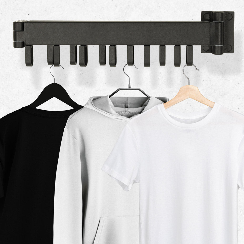 Telescopic Pull-out Wall Hanger 84cm Black