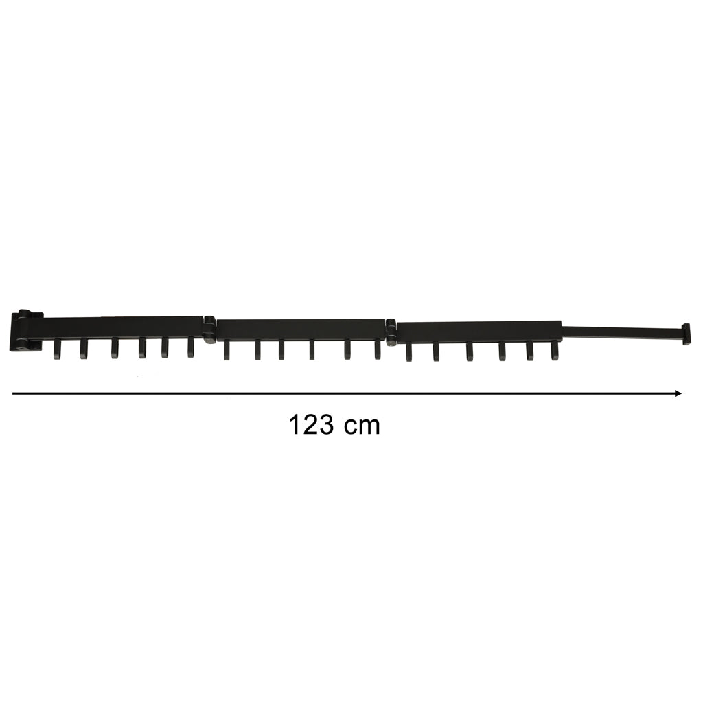 Telescopic Extension Wall Hanger 114cm Black