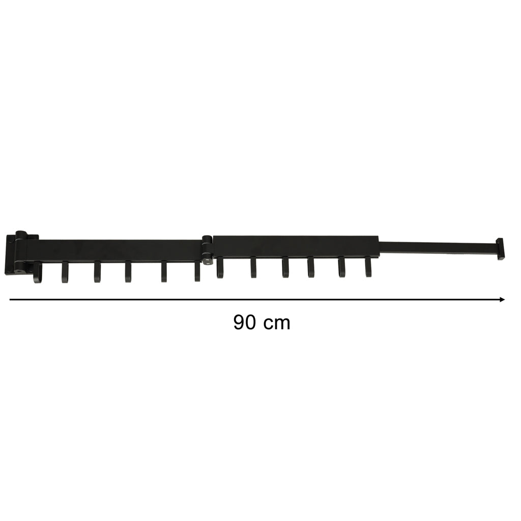 Telescopic Pull-out Wall Hanger 84cm Black