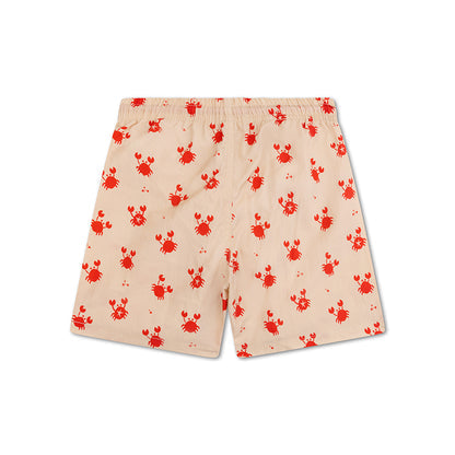 Swim Essentials Badeshorts – Rot/Beige – Crabby