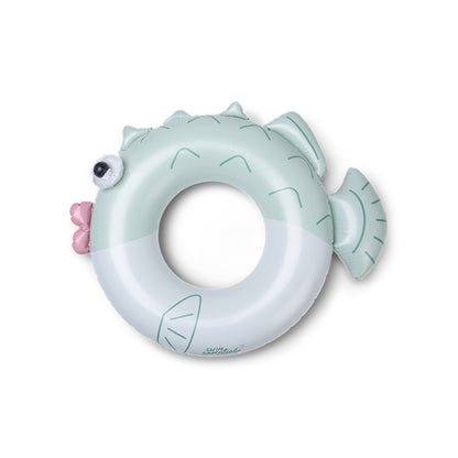 Swim Essentials Swim Ring - Green - Puck Pufferfish - Fish - Ø 95 Cm