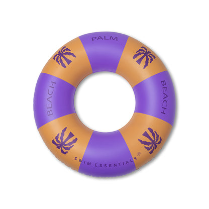 Swim Essentials Swim Ring - Purple/orange - Palm Trees - Ø 120 Cm