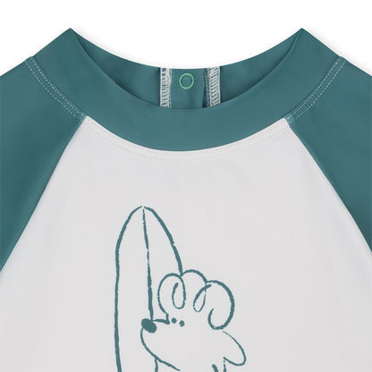 Swim Essentials Zwemshirt Korte Mouwen - Groen - Surfer