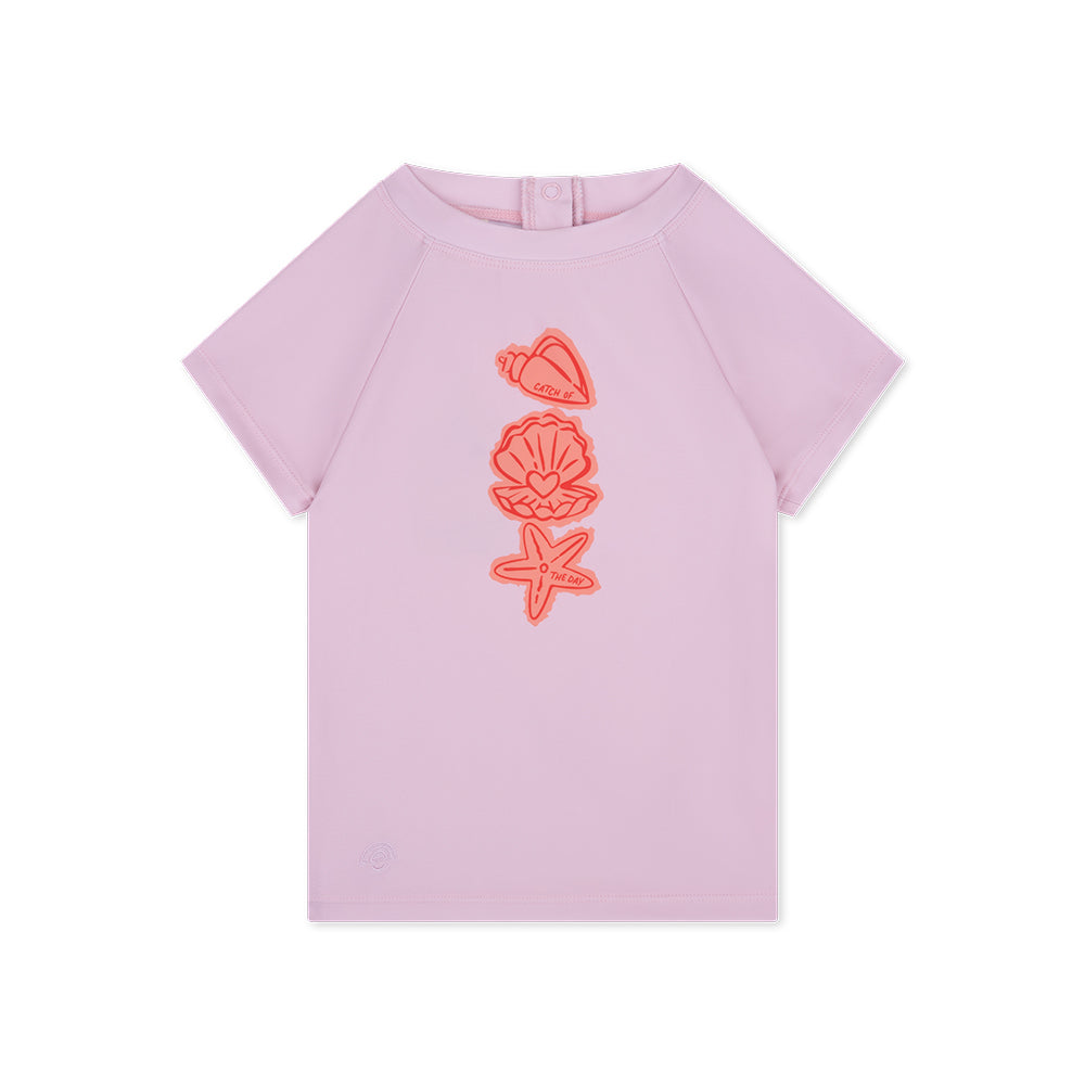 Swim Essentials Zwemshirt met korte mouwen - Roze - Coastal Charm