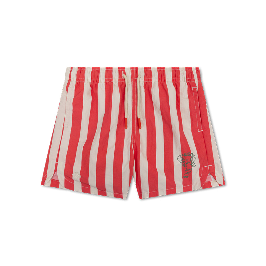 Swim Essentials Swim Shorts - Beige/red - Lobster Stripe - Adult
