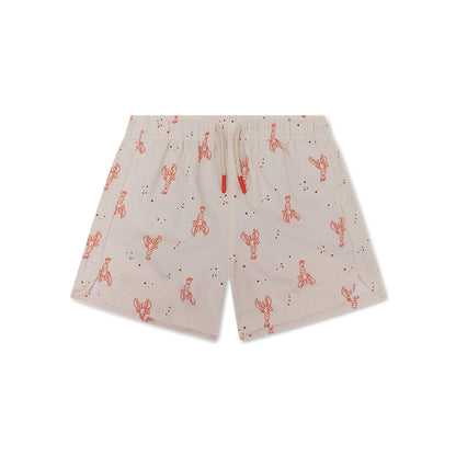 Swim Essentials Swim Shorts - Beige/red - Little Lobster