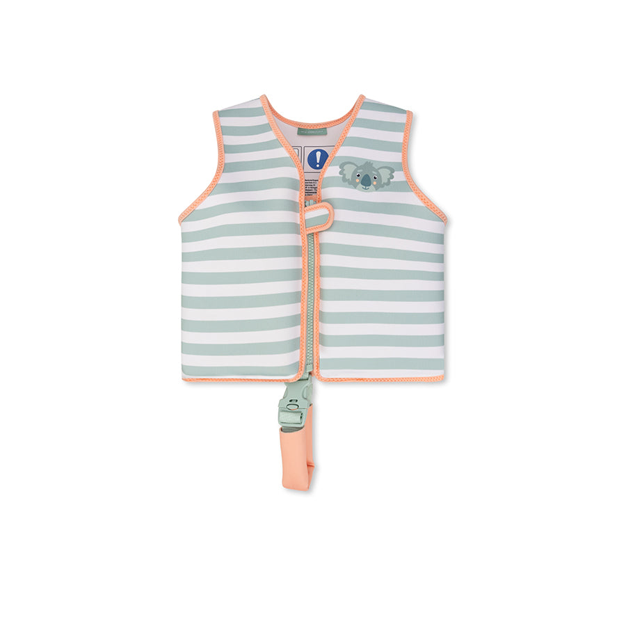 Swim Essentials Swim Vest - Green/white - Resort Stripe - 3/6 Years