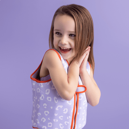 Swim Essentials Swim Vest - Lila Leopard - 3/6 Years