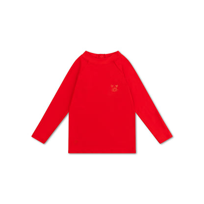 Swim Essentials Swimming T-shirt - Long Sleeve - Red - Crabby
