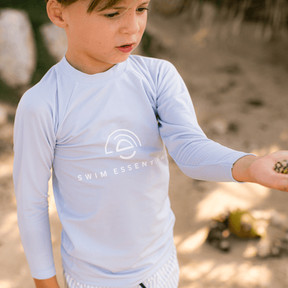 Swim Essentials Swimming T-shirt - Long Sleeve - Light Blue - Pure Tones