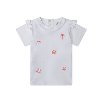 Swim Essentials Swimming T-shirt Short Sleeves - White - White Pearl