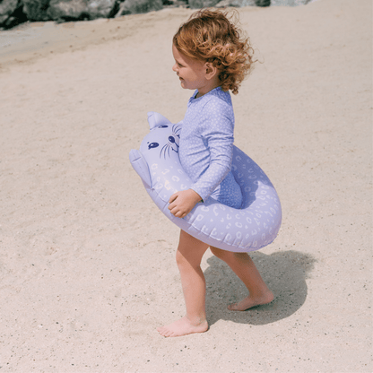 Swim Essentials Anel de natação Animal - Lila - Leopardo - Ø 55 cm