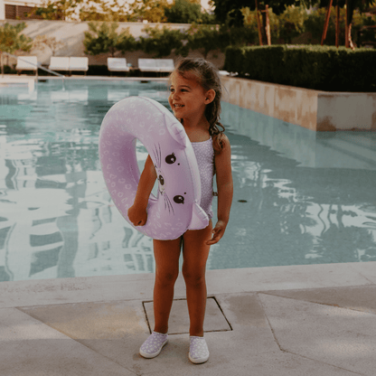 Swim Essentials Anel de natação Animal - Lila - Leopardo - Ø 55 cm