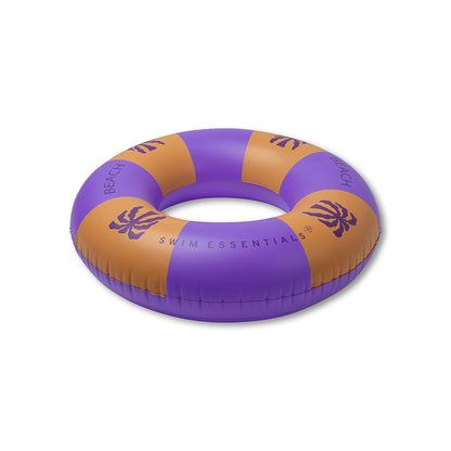 Swim Essentials Plavecký kruh - fialová/oranžová - Palmy - Ø 120 cm
