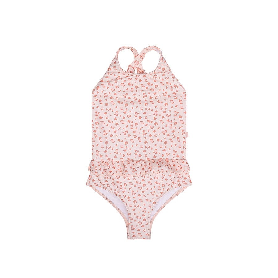 Swim Essentials Badpak Meisjes - Oud Roze - Luipaard