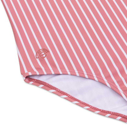 Swim Essentials Maiô Meninas - Listrado vermelho/branco - Daisy Flower