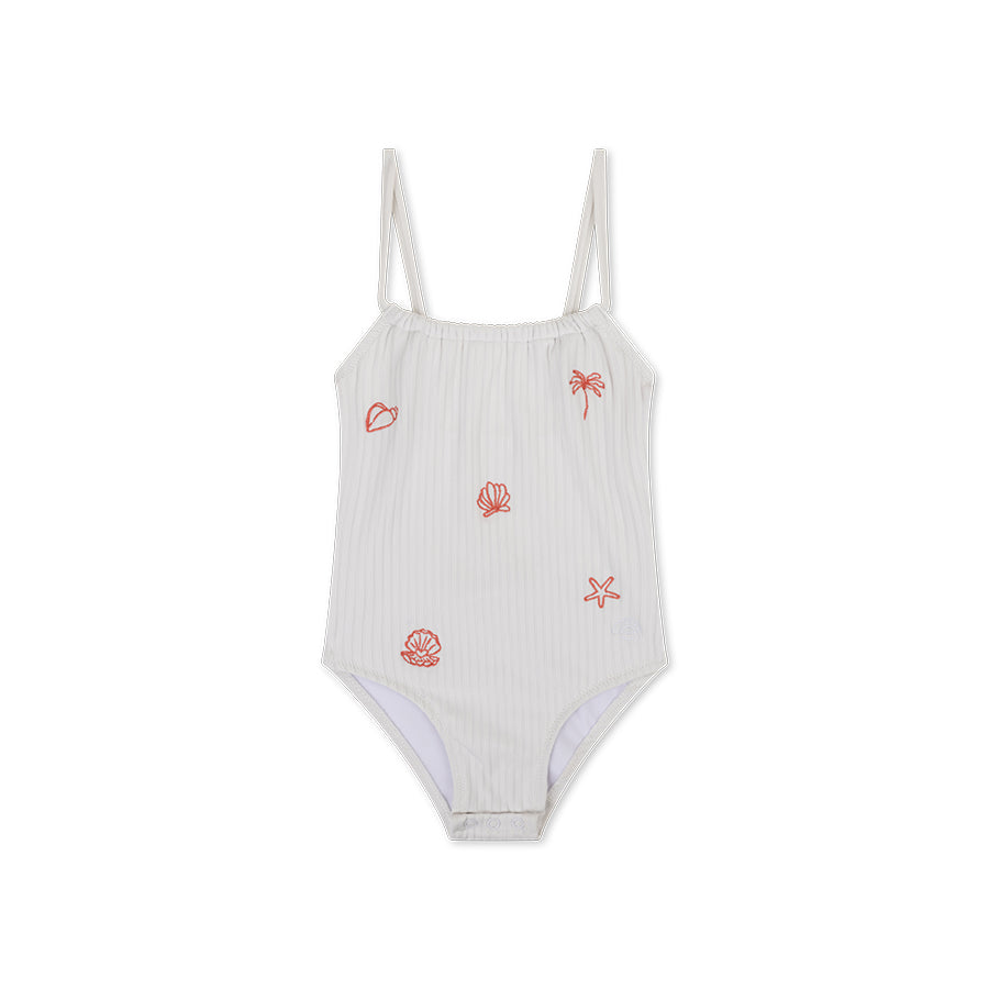 Swim Essentials Swimsuit Girls - White - White Pearl