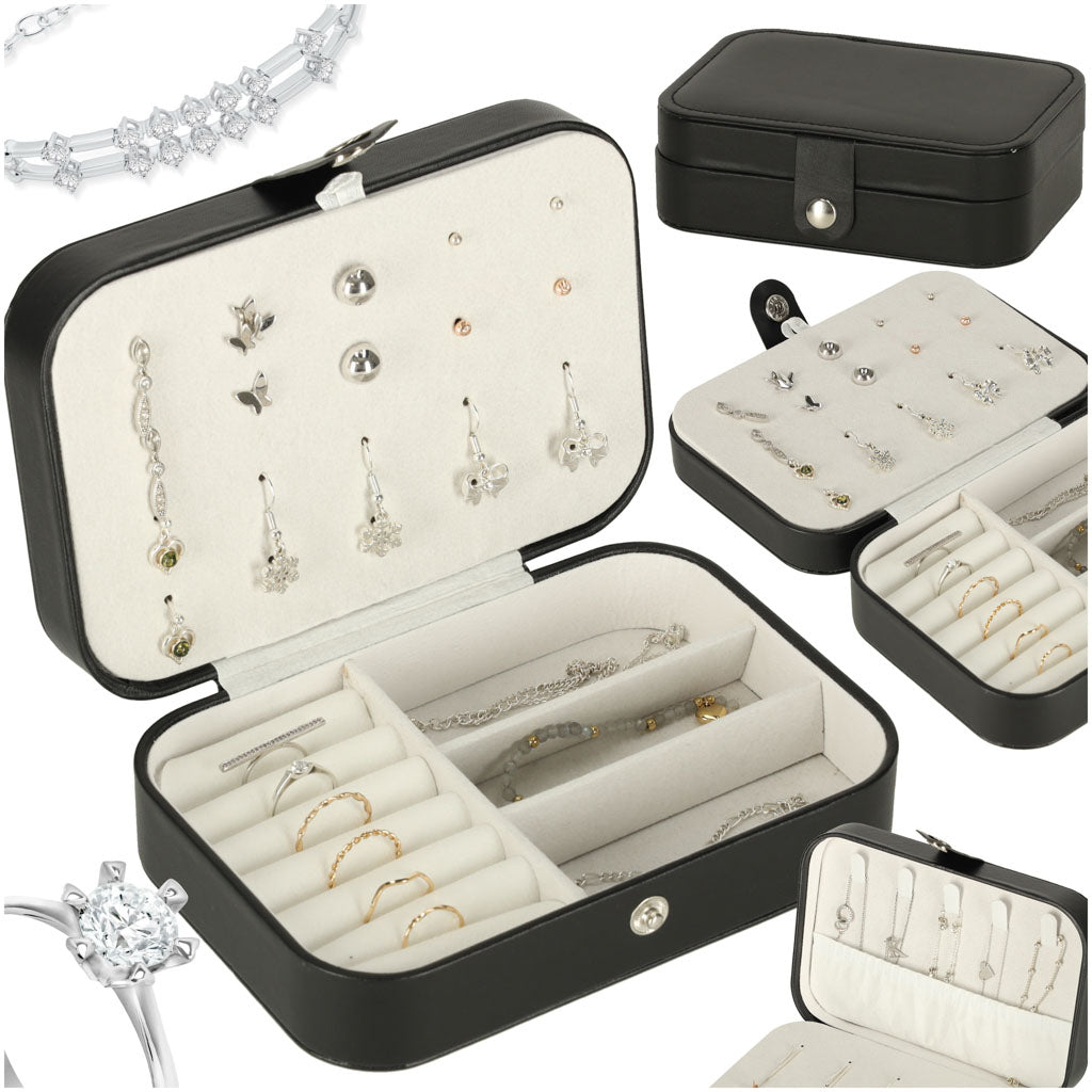 Casket Jewelry Box Organizer Black