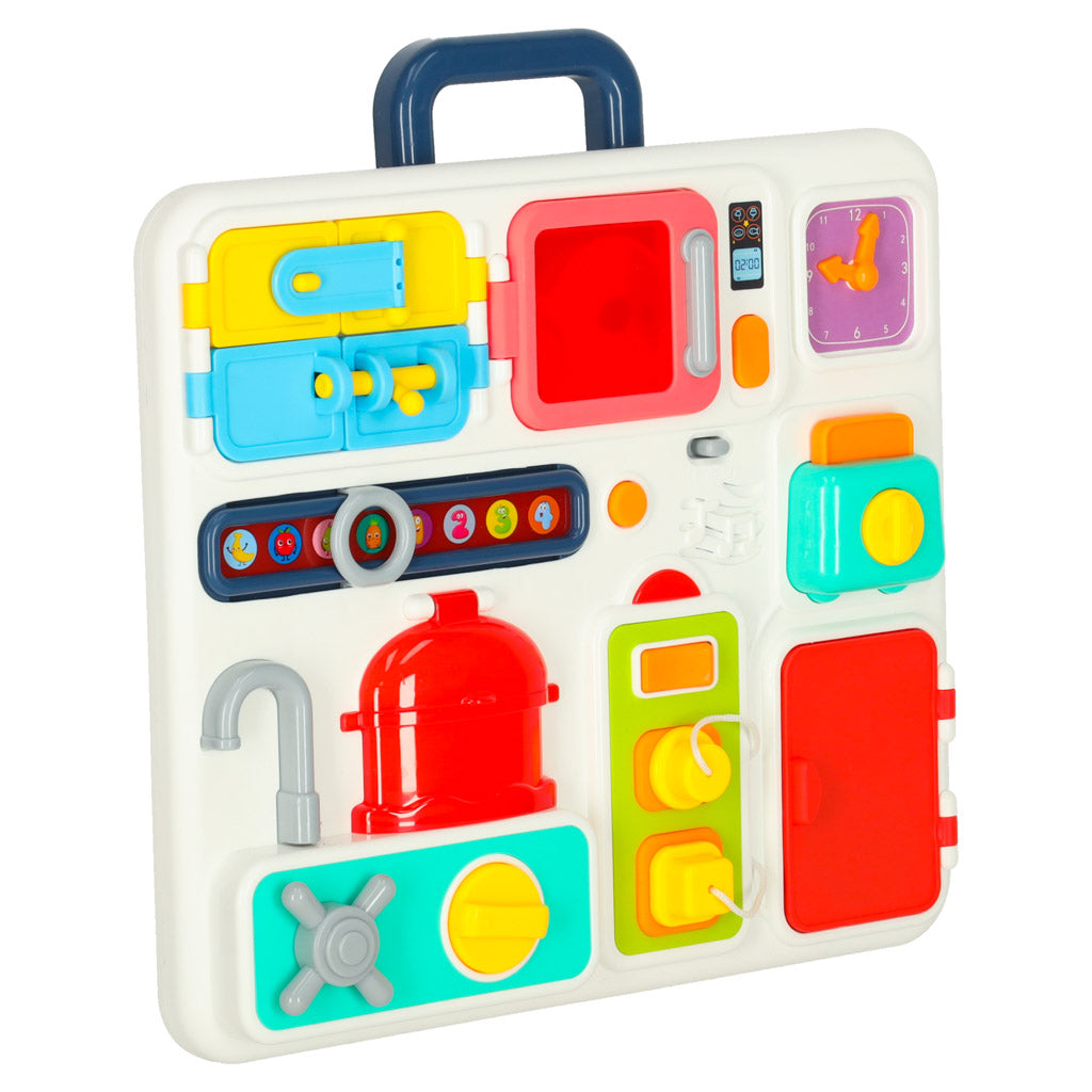 Sensory Manipulation Board Montessori Kitchen Clock Light Sound