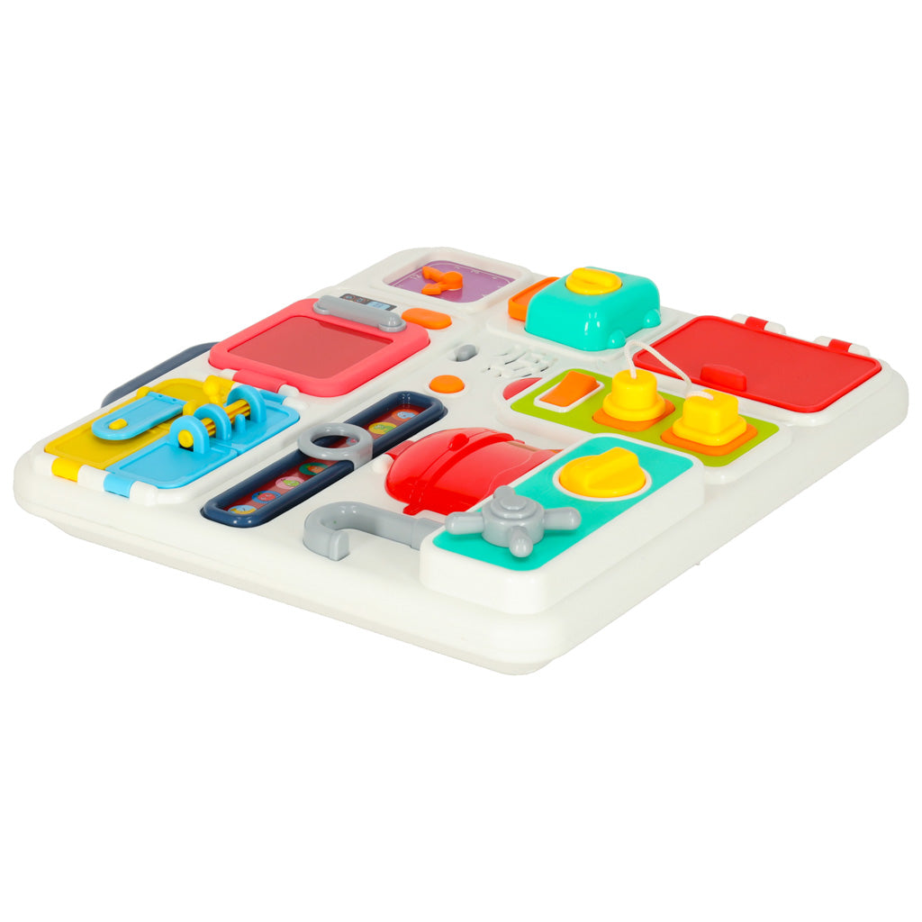 Sensory Manipulation Board Montessori Kitchen Clock Light Sound