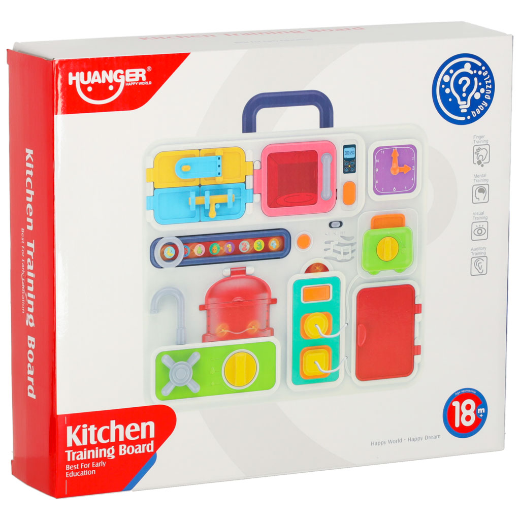Sensory Manipulation Board Montessori Kitchen Clock Light Sound