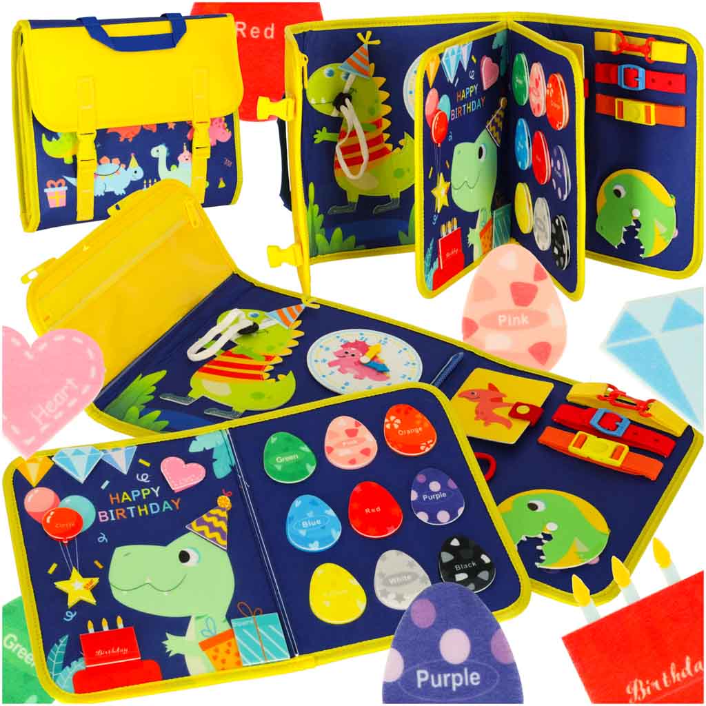 Sensory Sensory Montessori Manipulative Board Backpack Case Blue