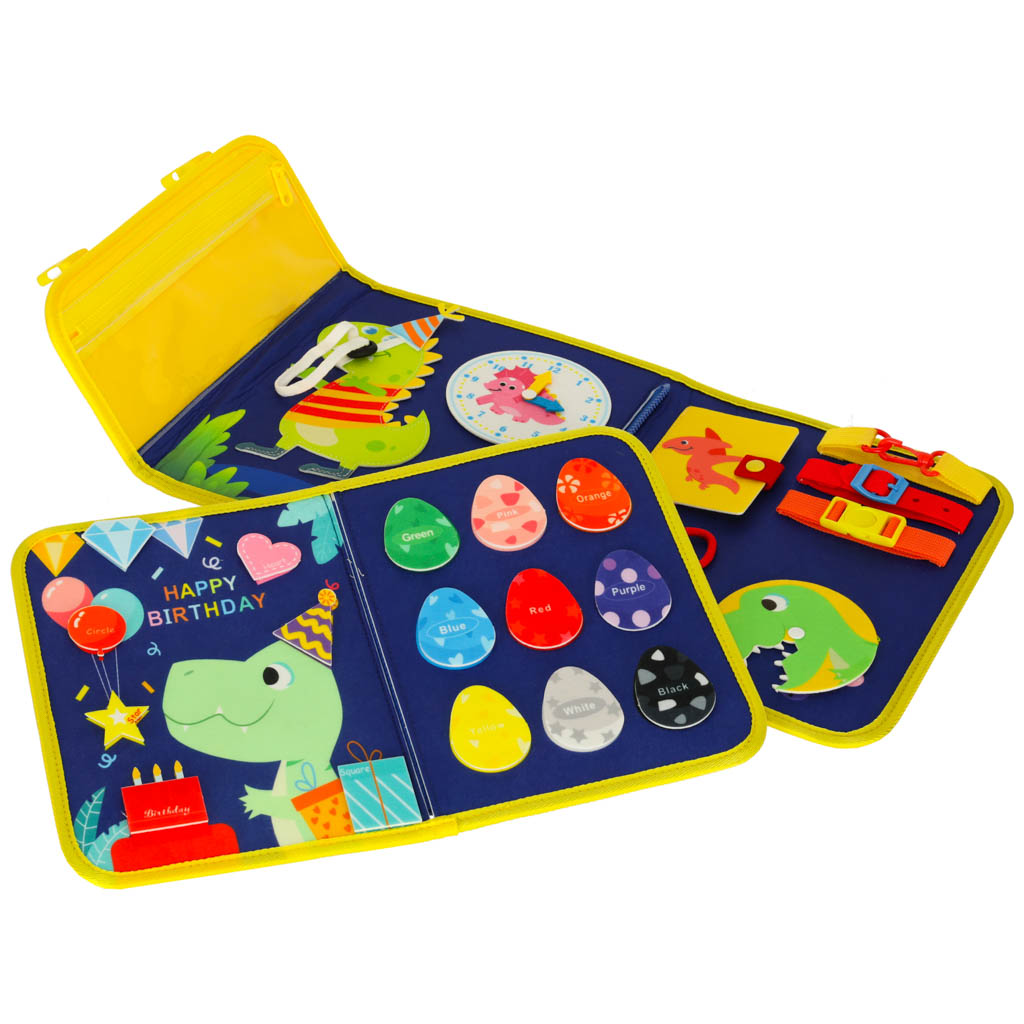 Sensory Sensory Montessori Manipulative Board Backpack Case Blue