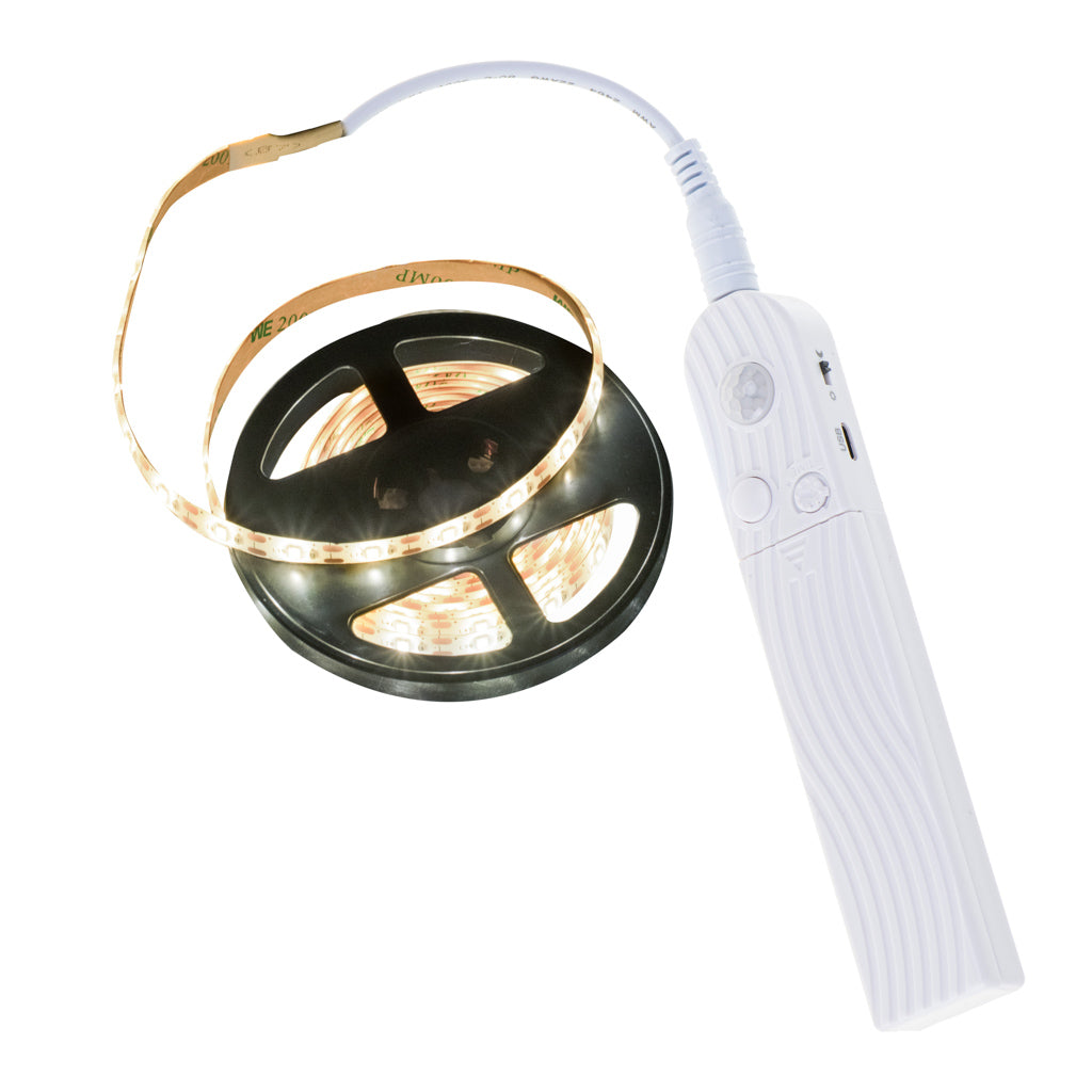 Usb Battery Operated Led Tape Motion Sensor 2m Warm White