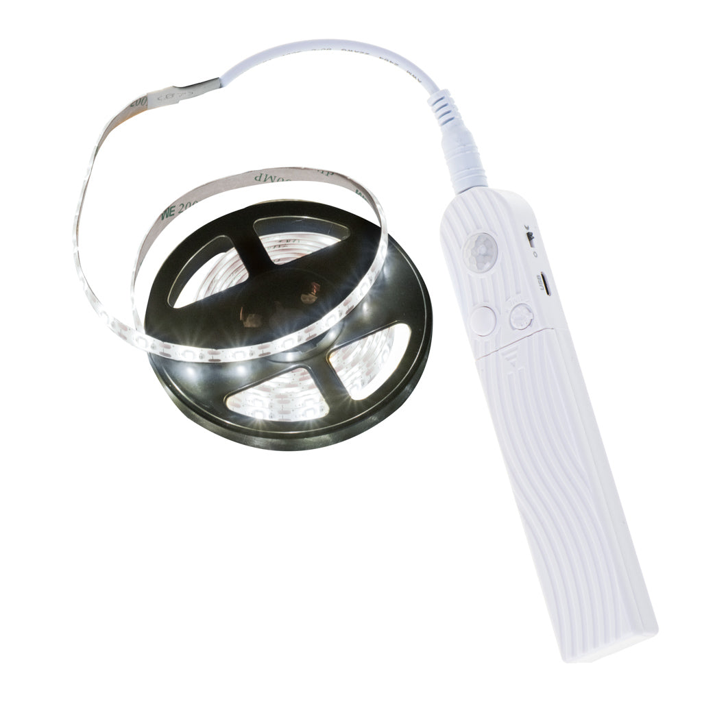 Usb Battery Operated Led Tape Motion Sensor 2m Cold White