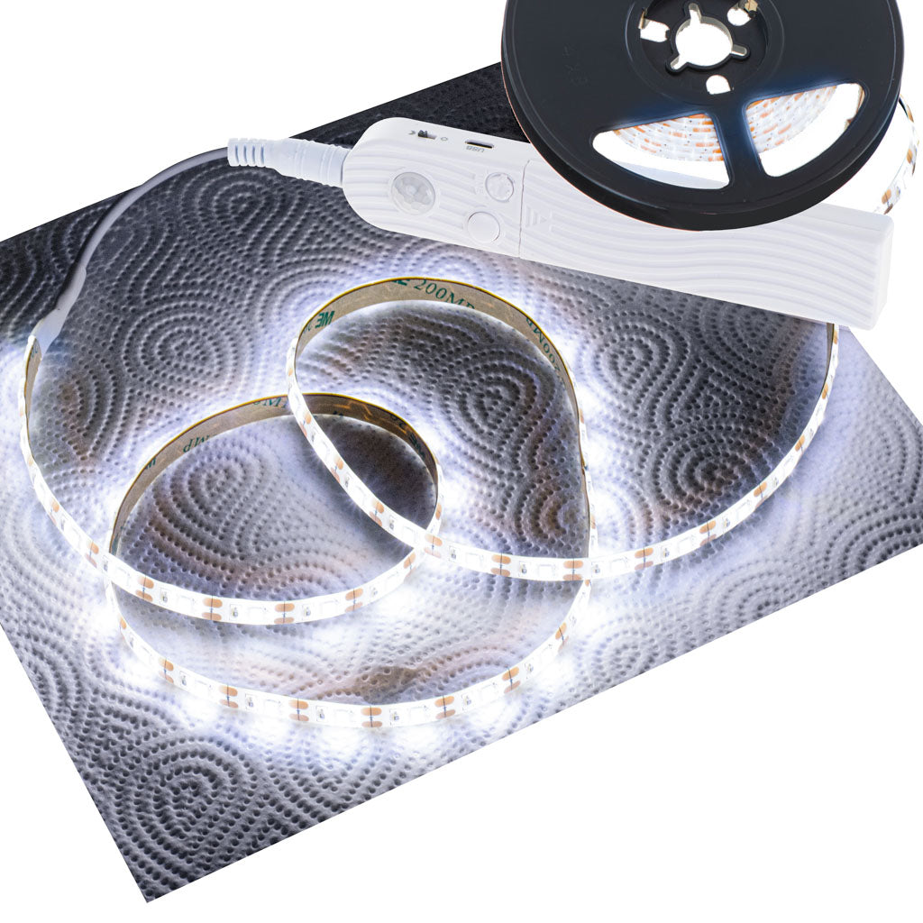 Usb Battery Operated Led Tape Motion Sensor 2m Cold White