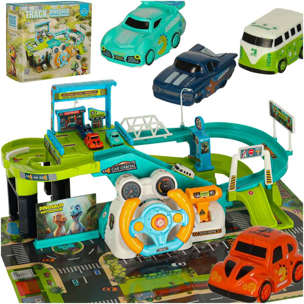 Bilbane Parkeringsgarage Dinosaur 4 biler