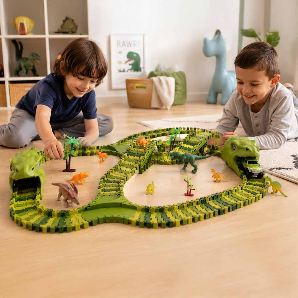 Race Track Dinosaurs Cars 240 Elements
