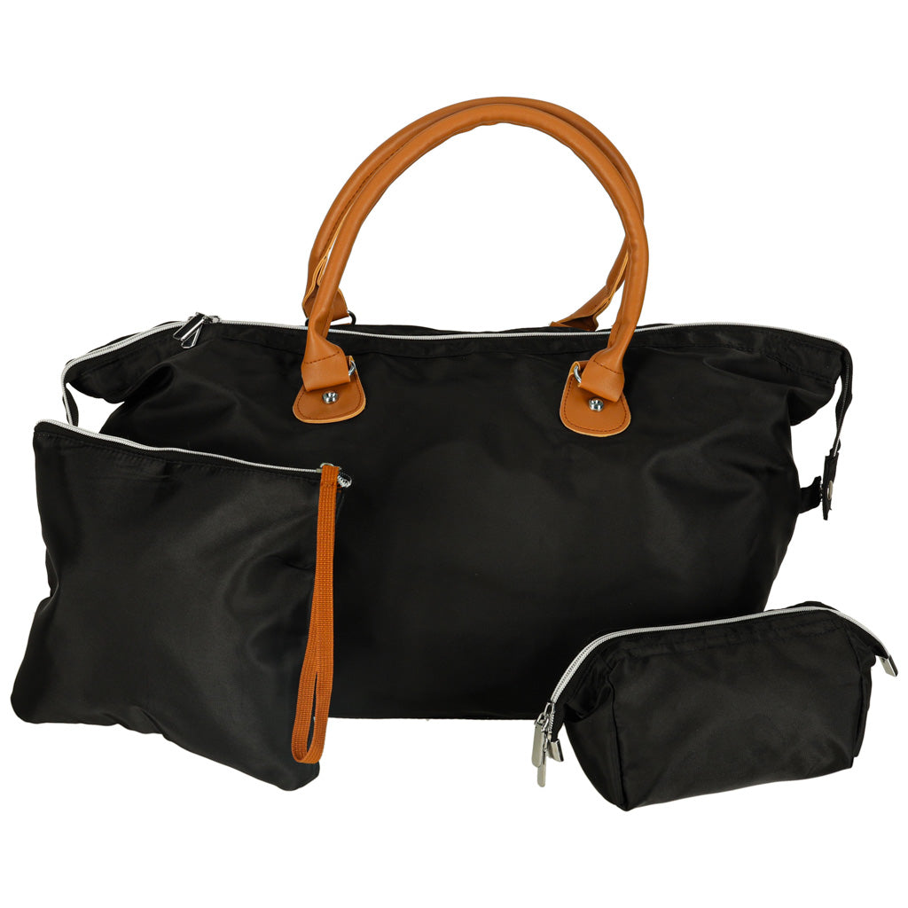 Women's Multifunctional Travel Stroller Bag For Mom Set Black