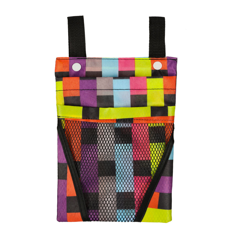 Bag For Bicycle Scooter Handlebars Phone Bicycle Pannier Colorful Check.