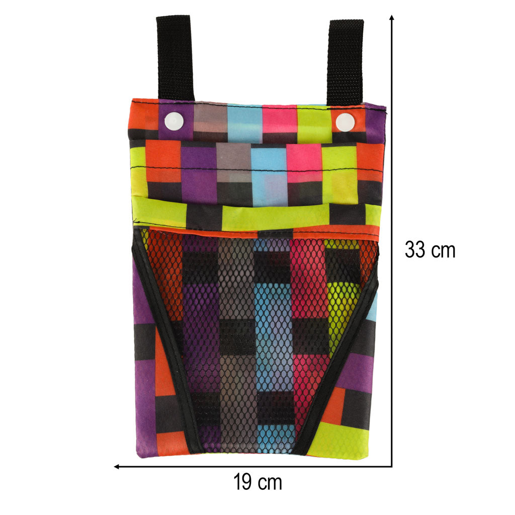 Bag For Bicycle Scooter Handlebars Phone Bicycle Pannier Colorful Check.