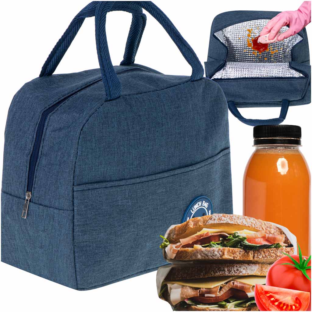 Bolsa Aislante Térmica Desayuno Almuerzo Azul