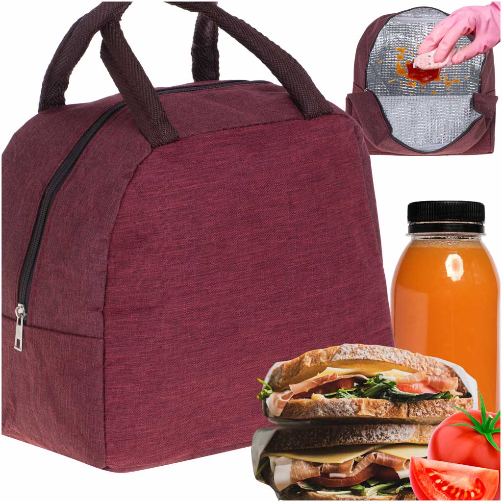 Thermal Insulation Bag Breakfast Lunch Red