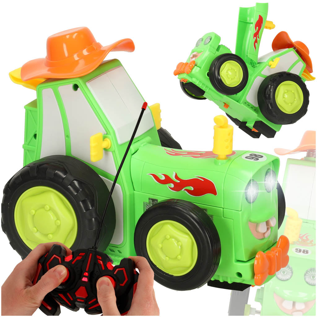 Tractor Rc Tractor Jumping Dancing Sound Green
