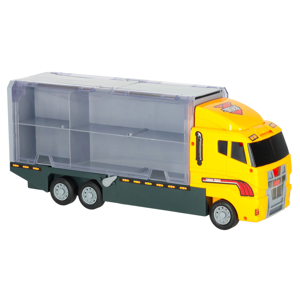 Transporter Truck Tir Launcher + Metallautos Baumaschinen