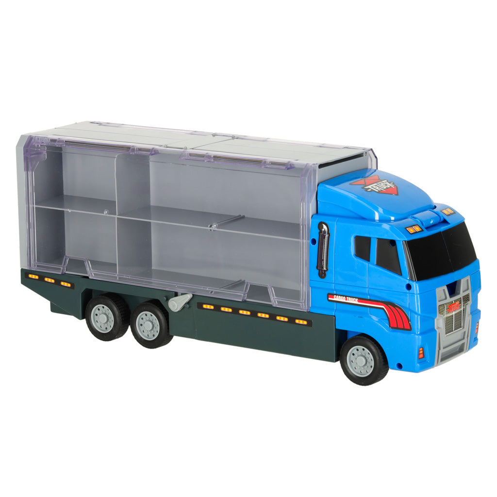 Wyrzutnia Tir Transporter Truck + Policja z metalowymi samochodami
