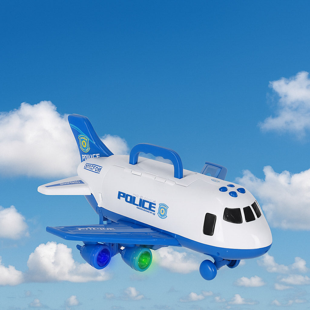 Transporter Plane + 3 Cars Police